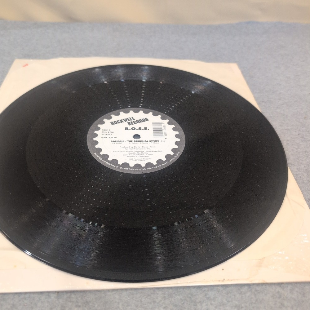B.O.S.E. Batman The Original Swing 12" Vinyl Single Rockwell Records 1989 VG - Picture 6 of 6